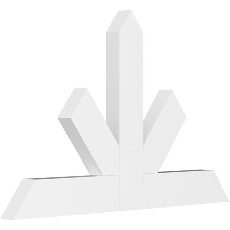 Ekena Millwork Saratoga Architectural Grade PVC Gable Bracket, 36"W x 22 1/2"H x 2"D x 4"F, 15/12 Pitch GBP036X23X0204SAR00
